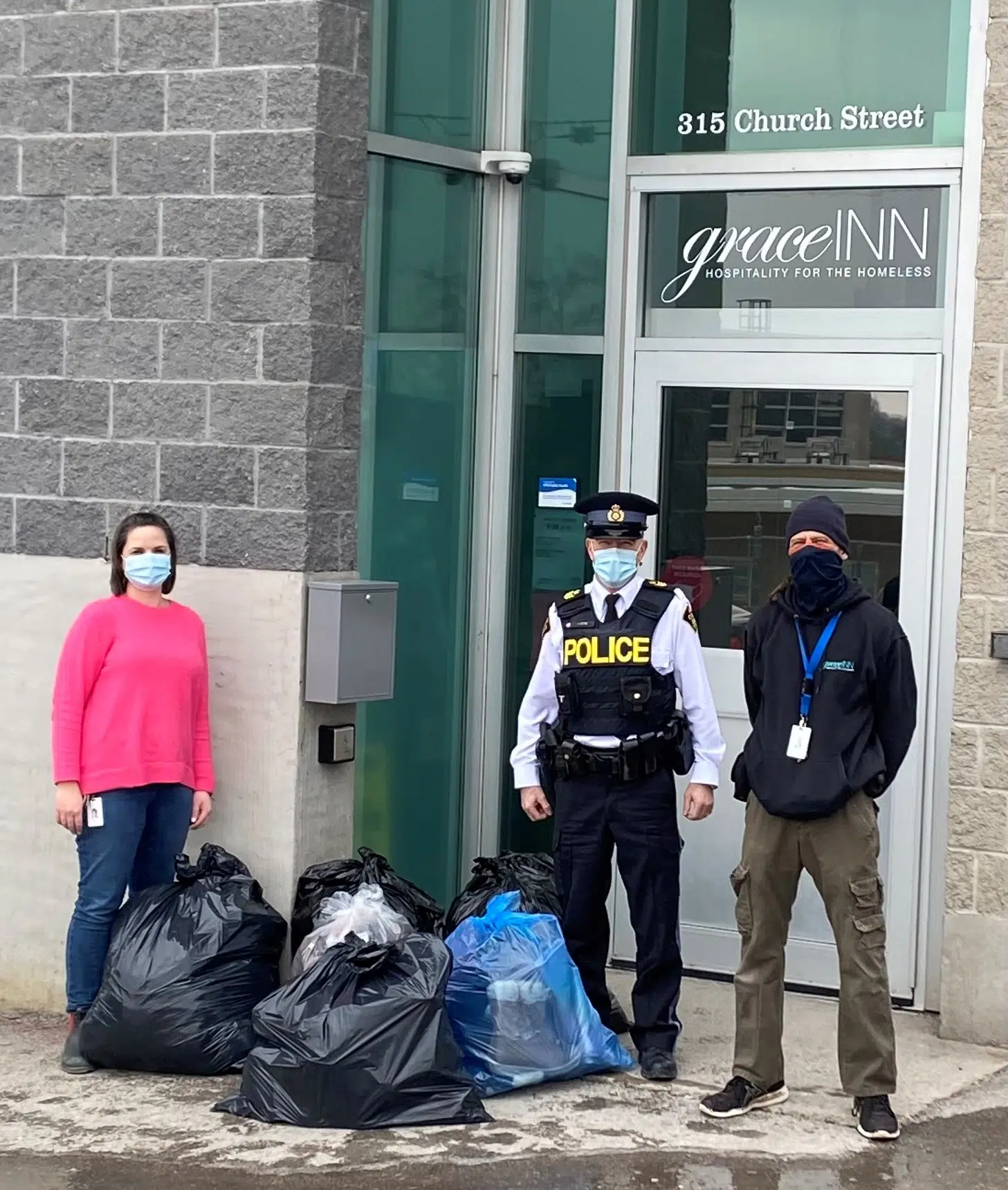 Central Hastings OPP hold outdoor clothing drive for Grace Inn Shelter