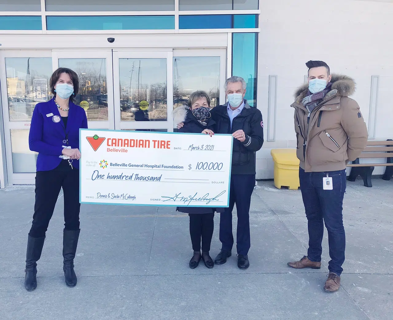 Canadian Tire Belleville owners make major donation to BGHF campaign