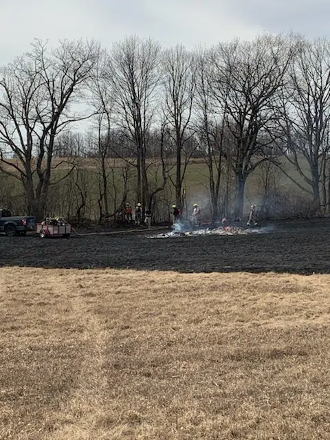 Dry conditions lead to grass fires near Oak Lake and Carrying Place