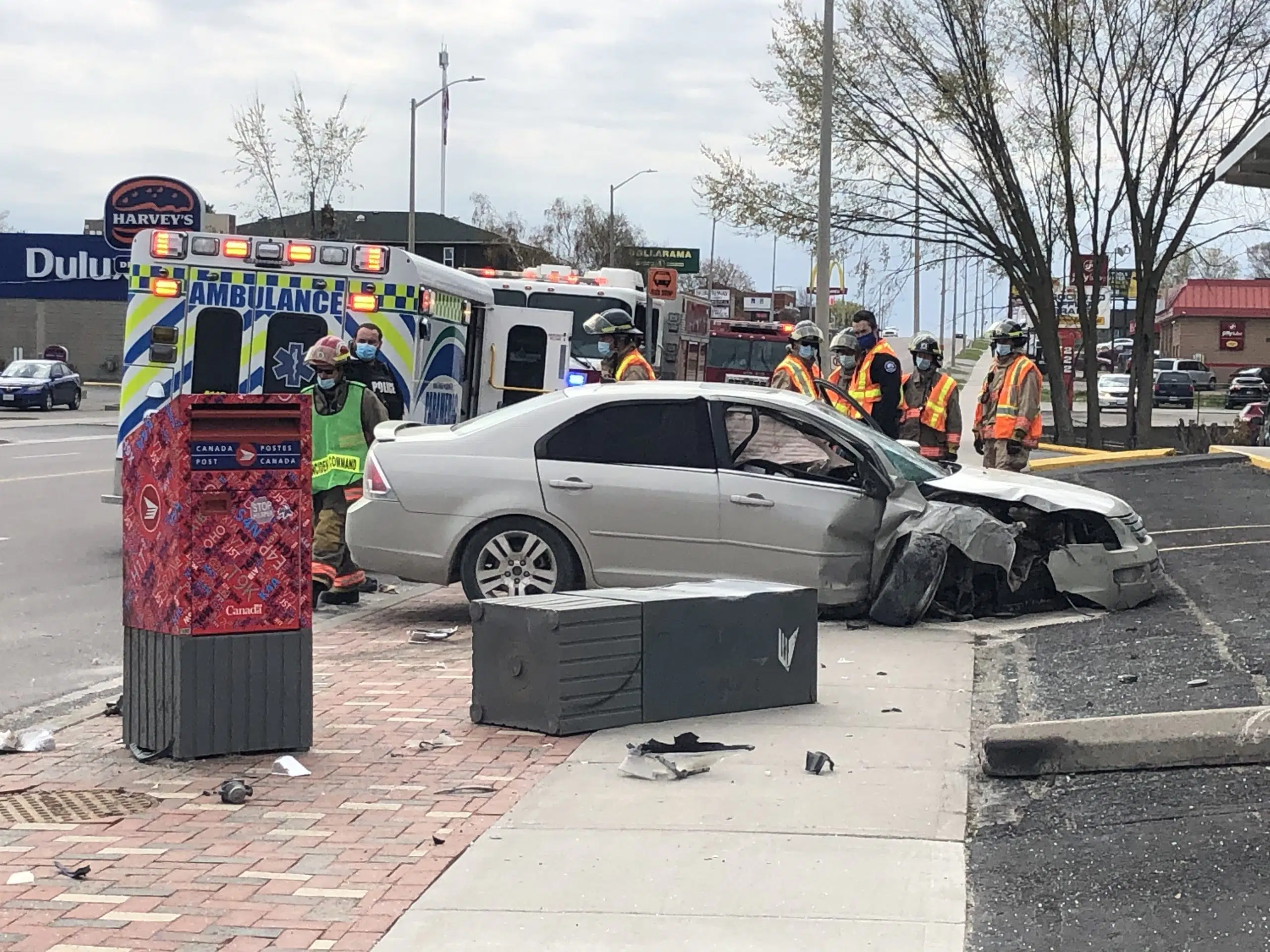 Single vehicle accident on North Front Street