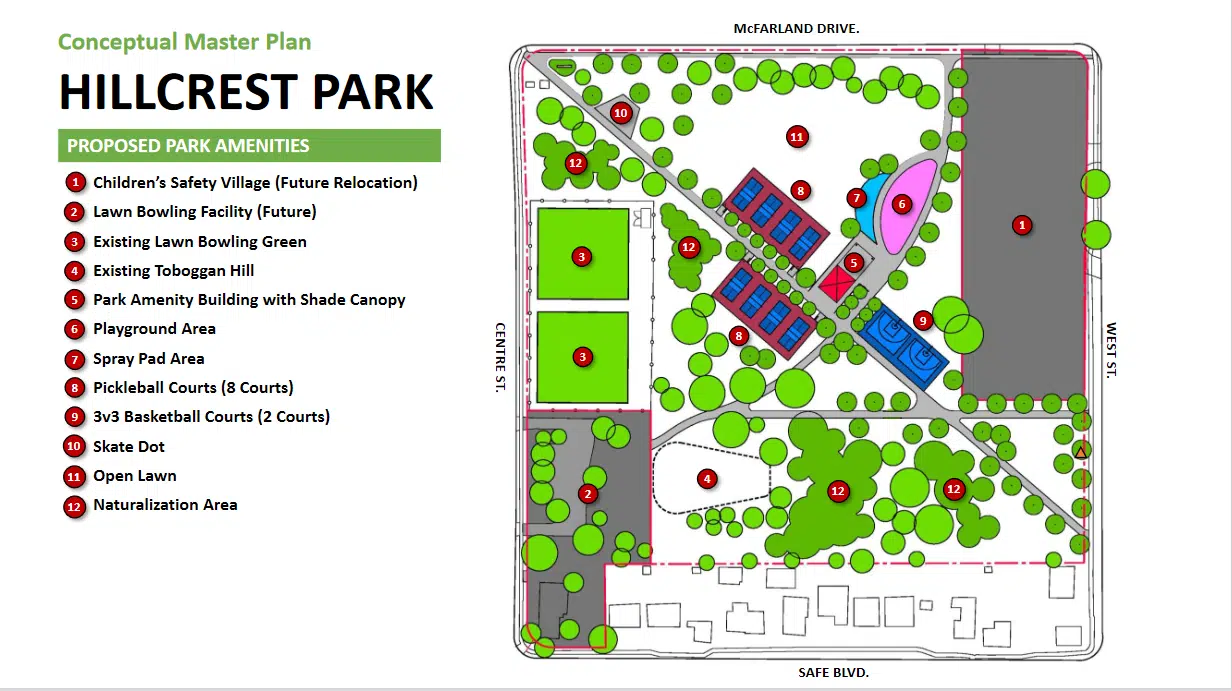 Belleville updates conceptual plan for Hillcrest Park redevelopment