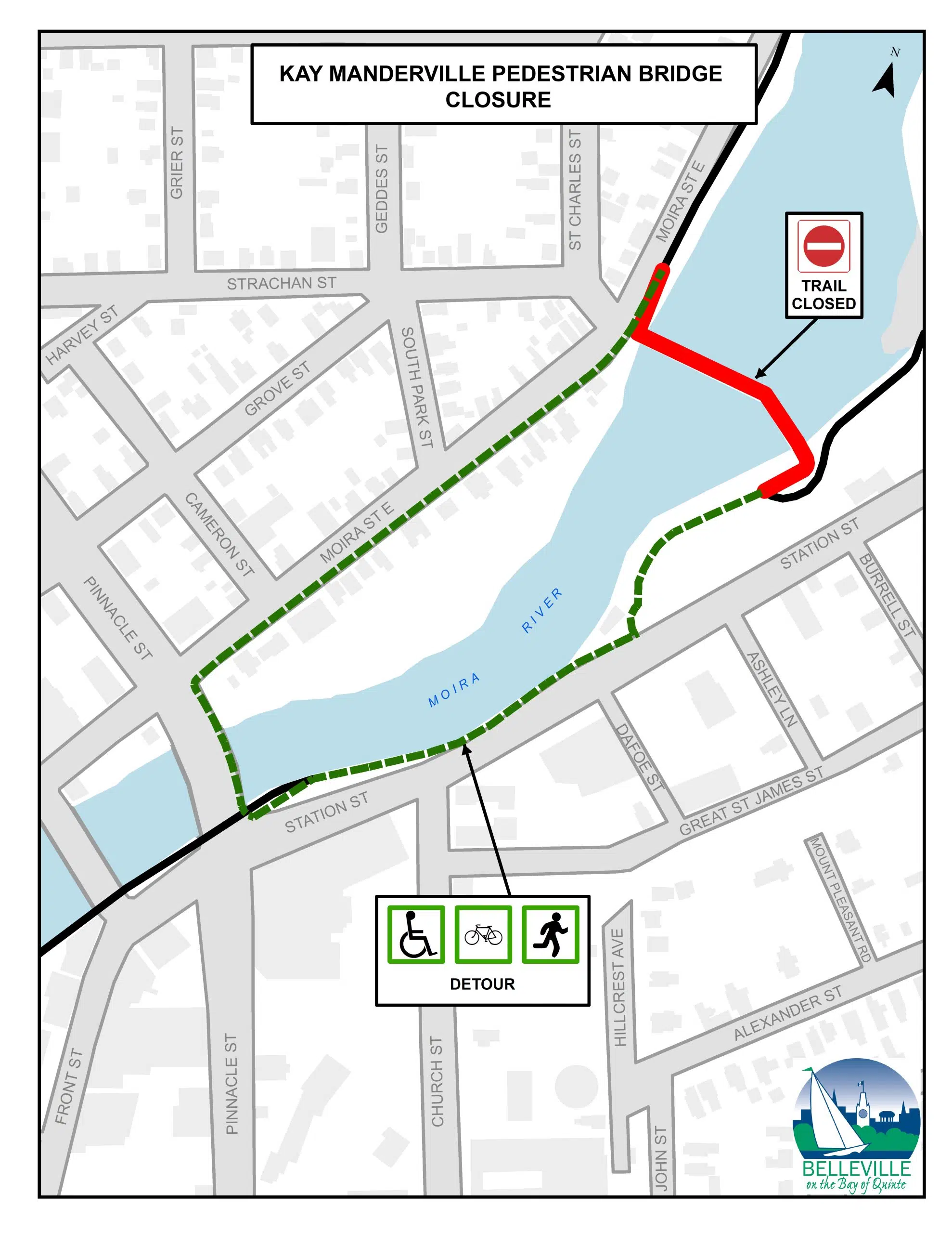 Kay Manderville Pedestrian Bridge set to close for maintenance next week