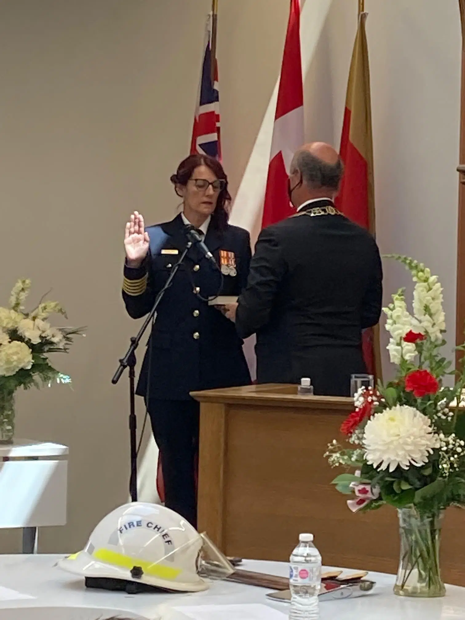 Belleville's first female fire chief sworn in