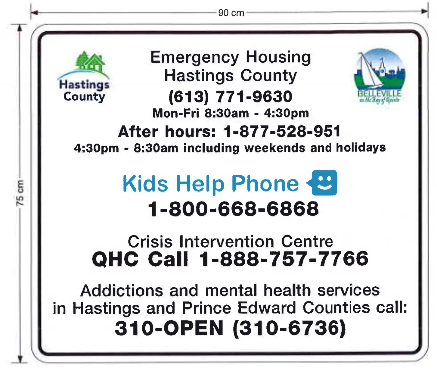 Plans for social services support signs in Belleville