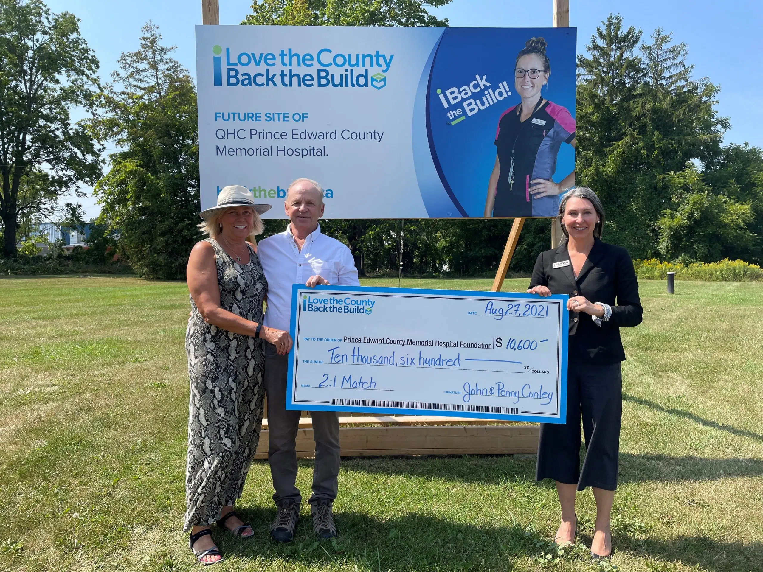 Farm family donates to PEC's new hospital