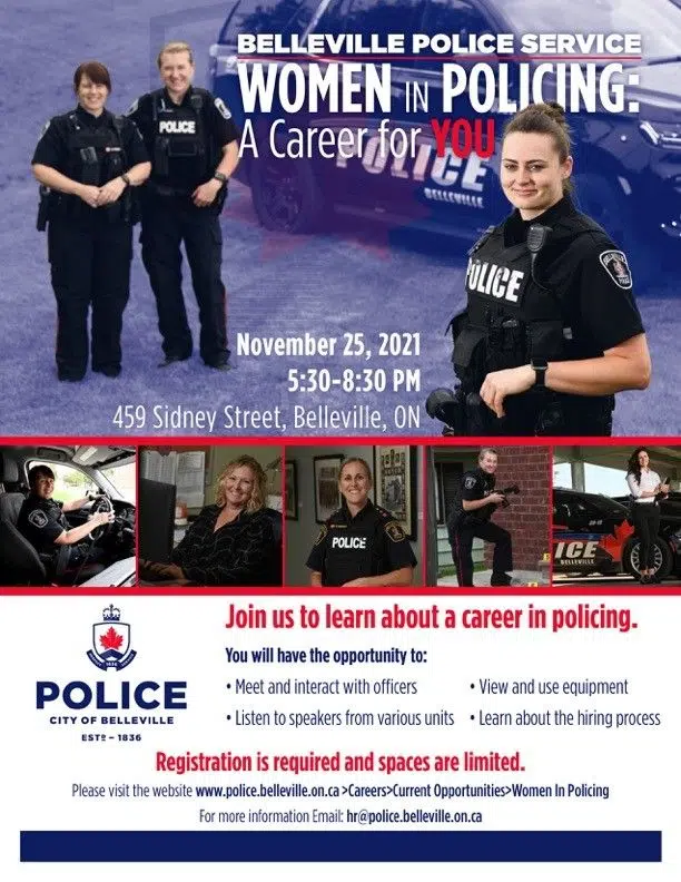 Belleville Police hosting Women in Policing event