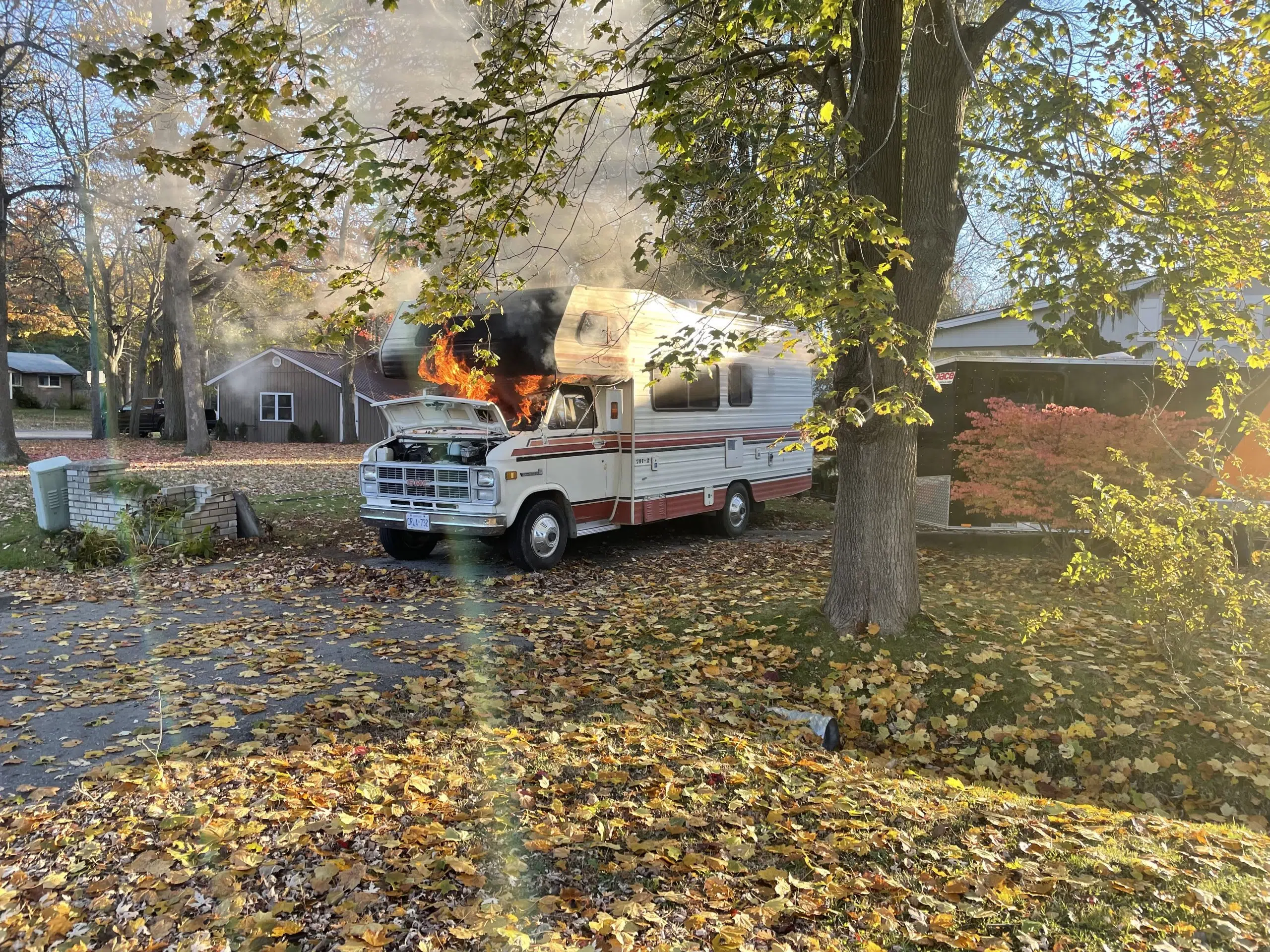 Quinte West fire fighters put out RV fire in Murray Ward