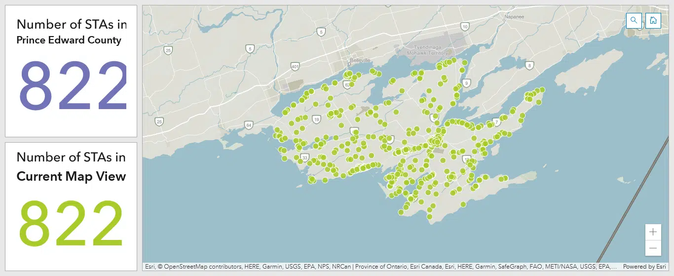 No reported incidents since launch of Prince Edward County STA map