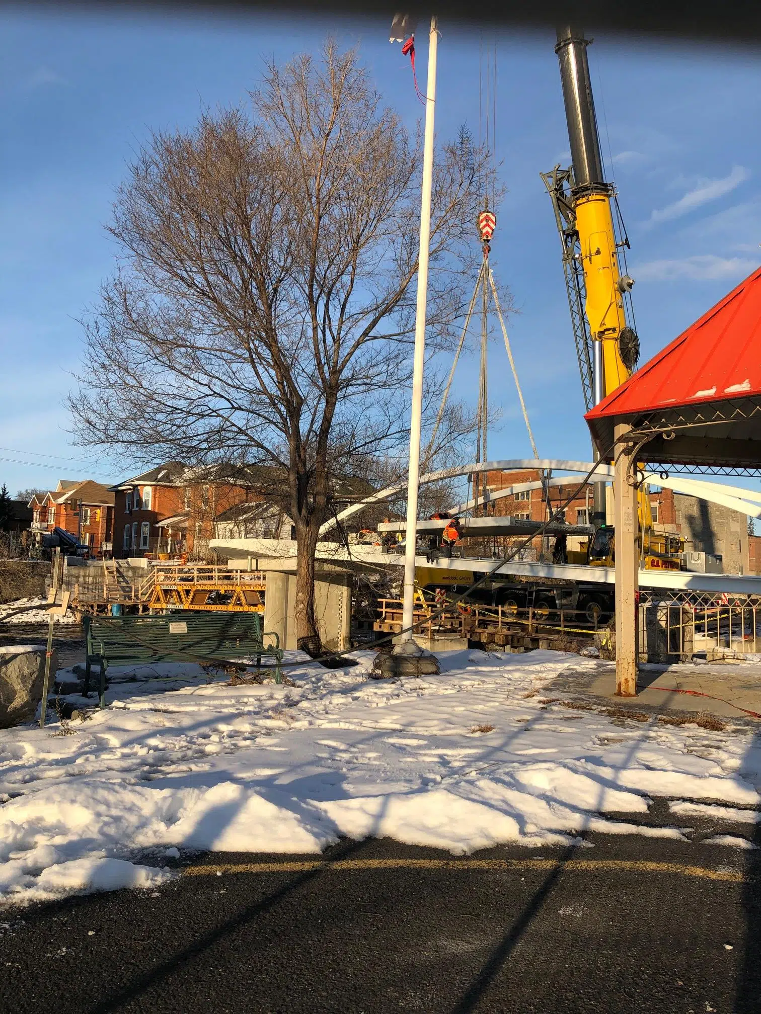 Footbridge taking shape