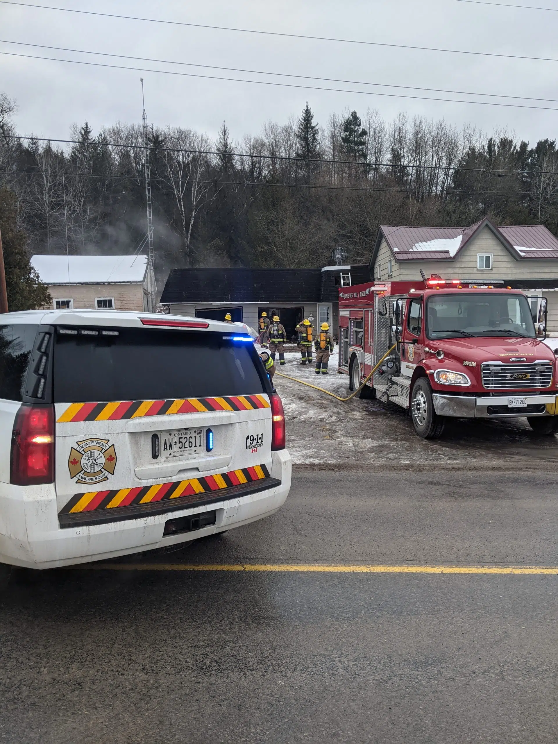 Nobody injured in Quinte West garage fire