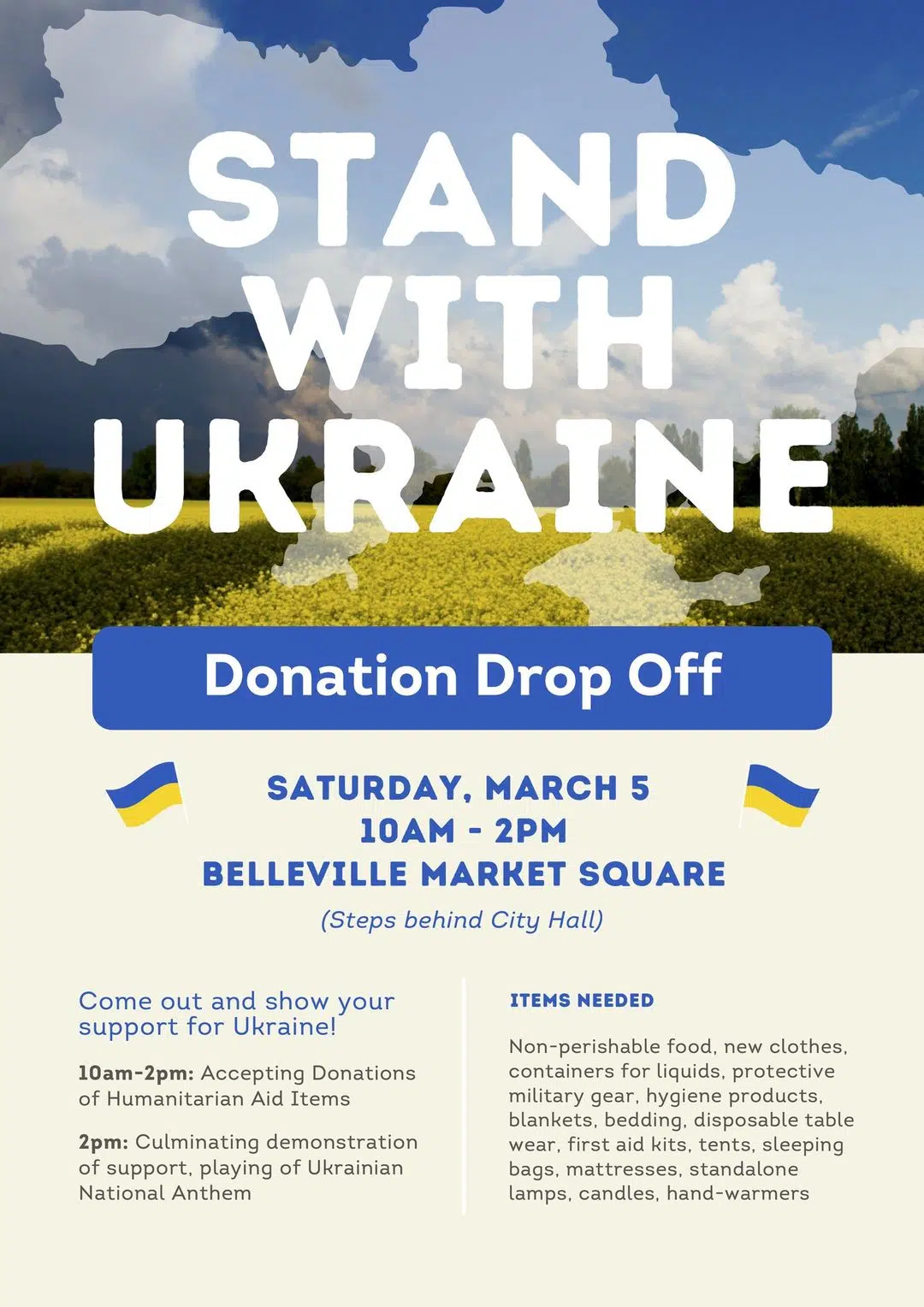 Stand with Ukraine support event set for Saturday