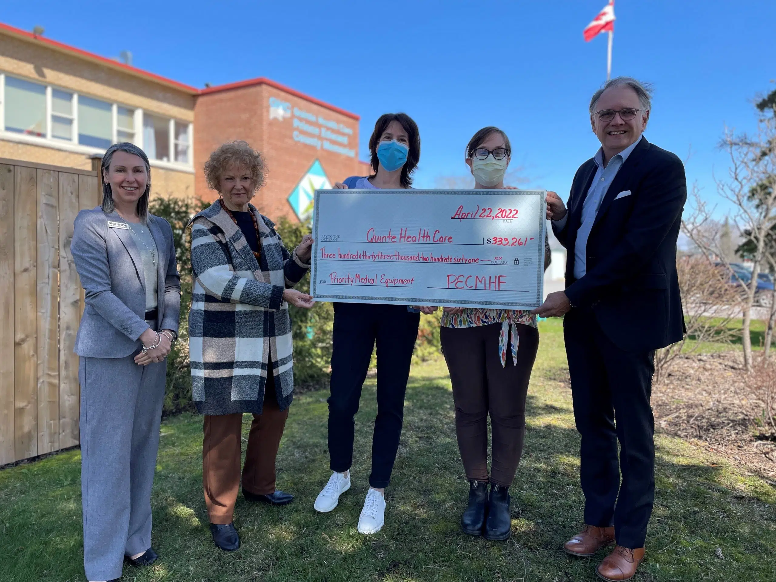 RELEASE:  PECMHF, QHC celebrate equipment funds donation