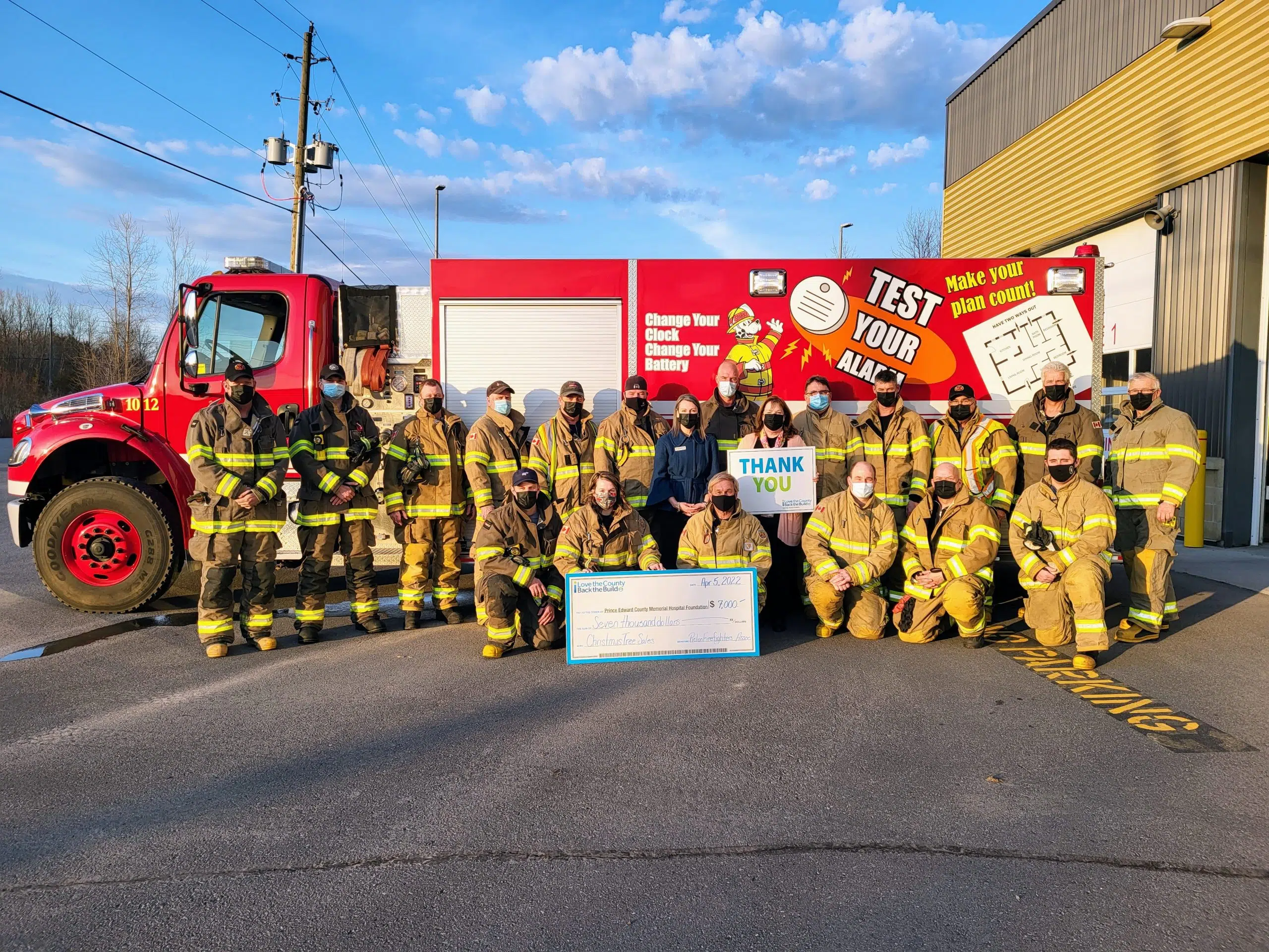 RELEASE: Firefighters donate to hospital campaign