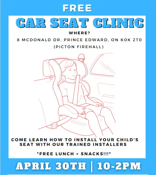 Car seat clinic in Prince Edward County