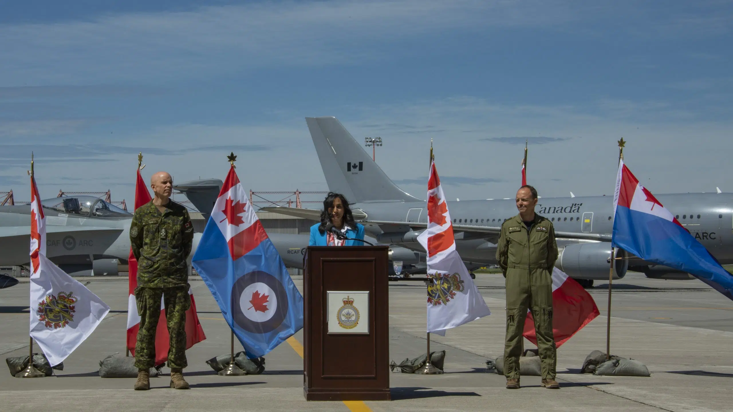 Minister of Defence at CFB Trenton for NORAD announcement