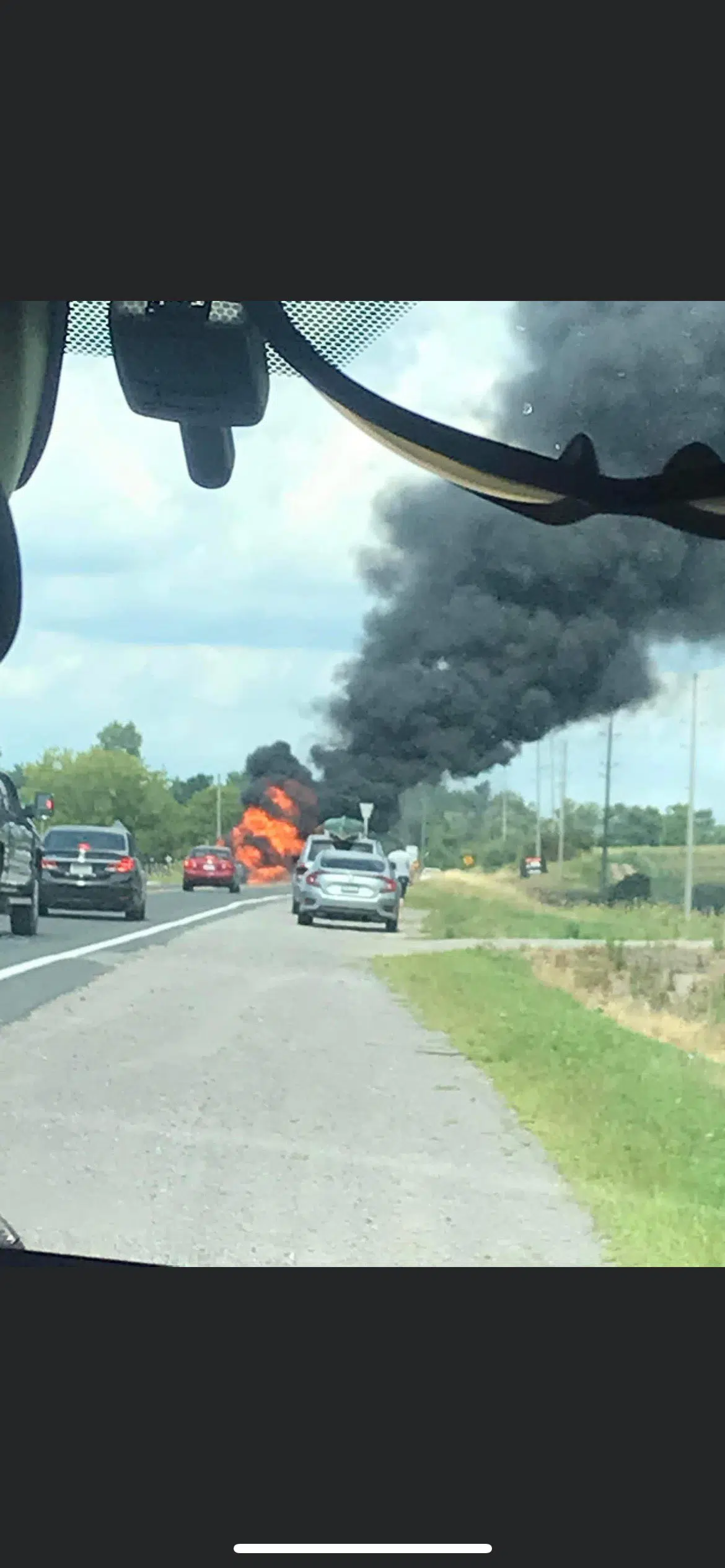 Camper up in flames