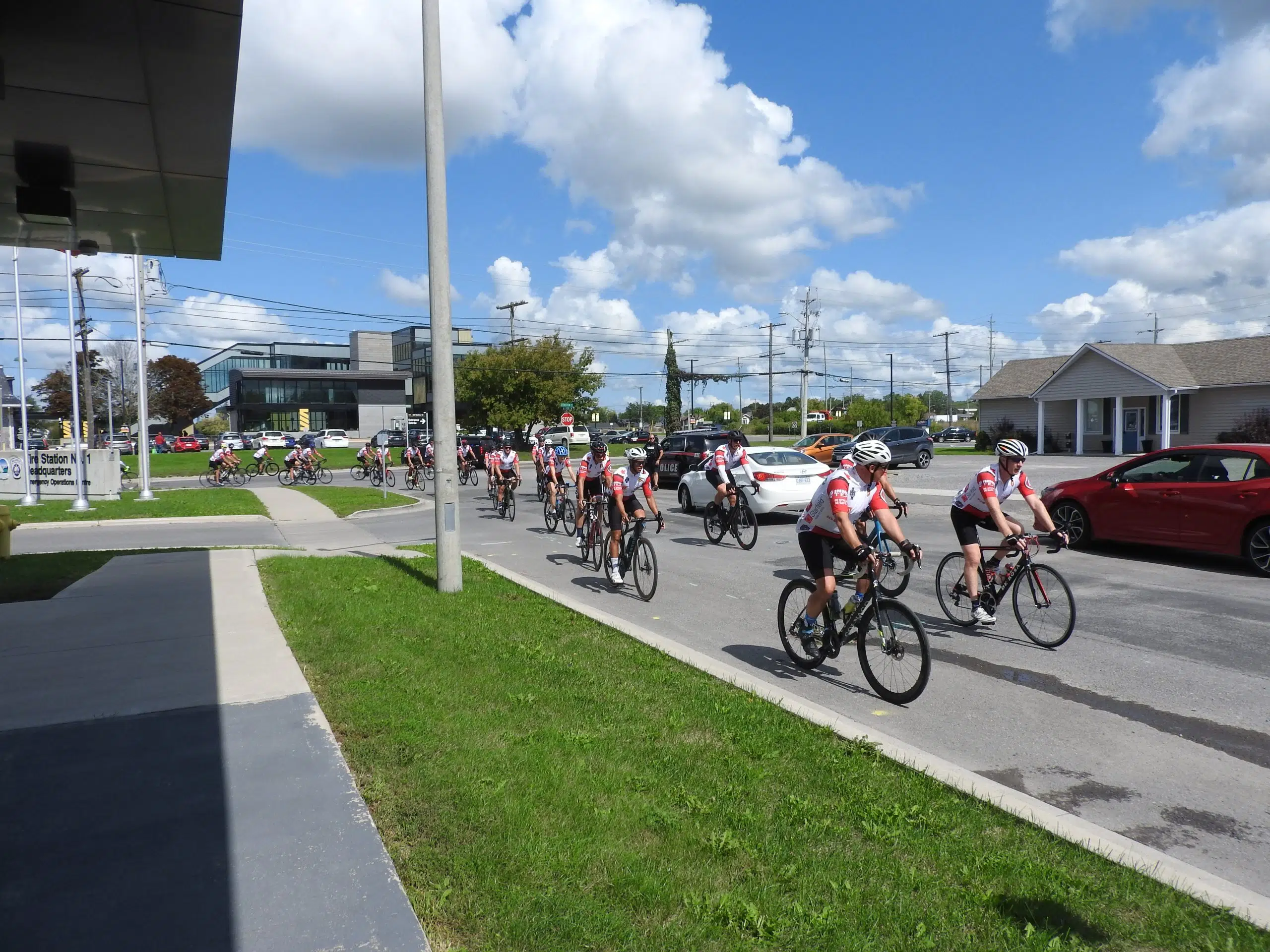 Firefighters ride through Belleville for fallen firefighter's charity