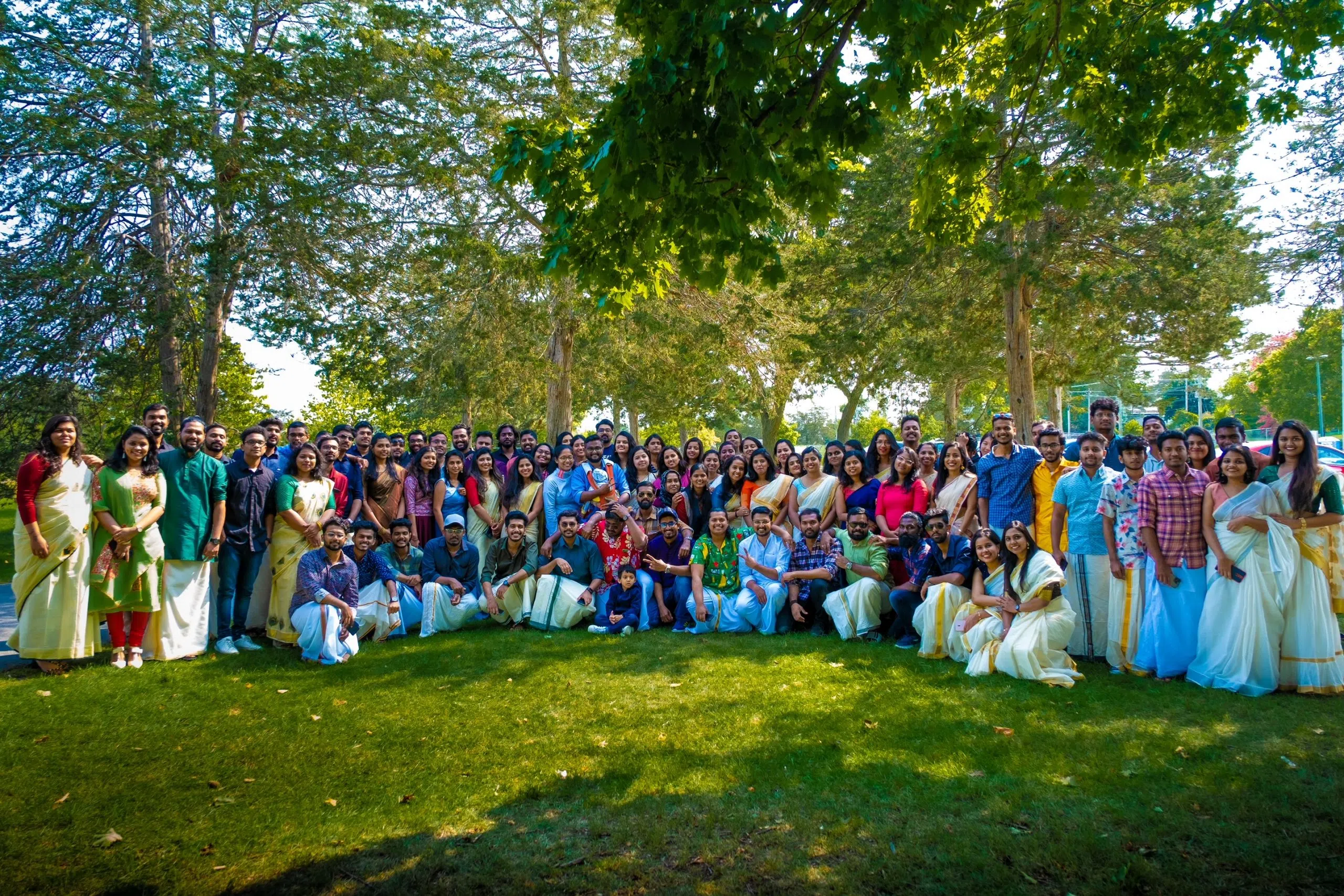 Students of Indian descent celebrate