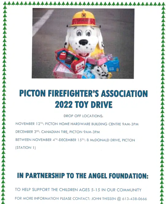 Picton firefighters helping children enjoy Christmas