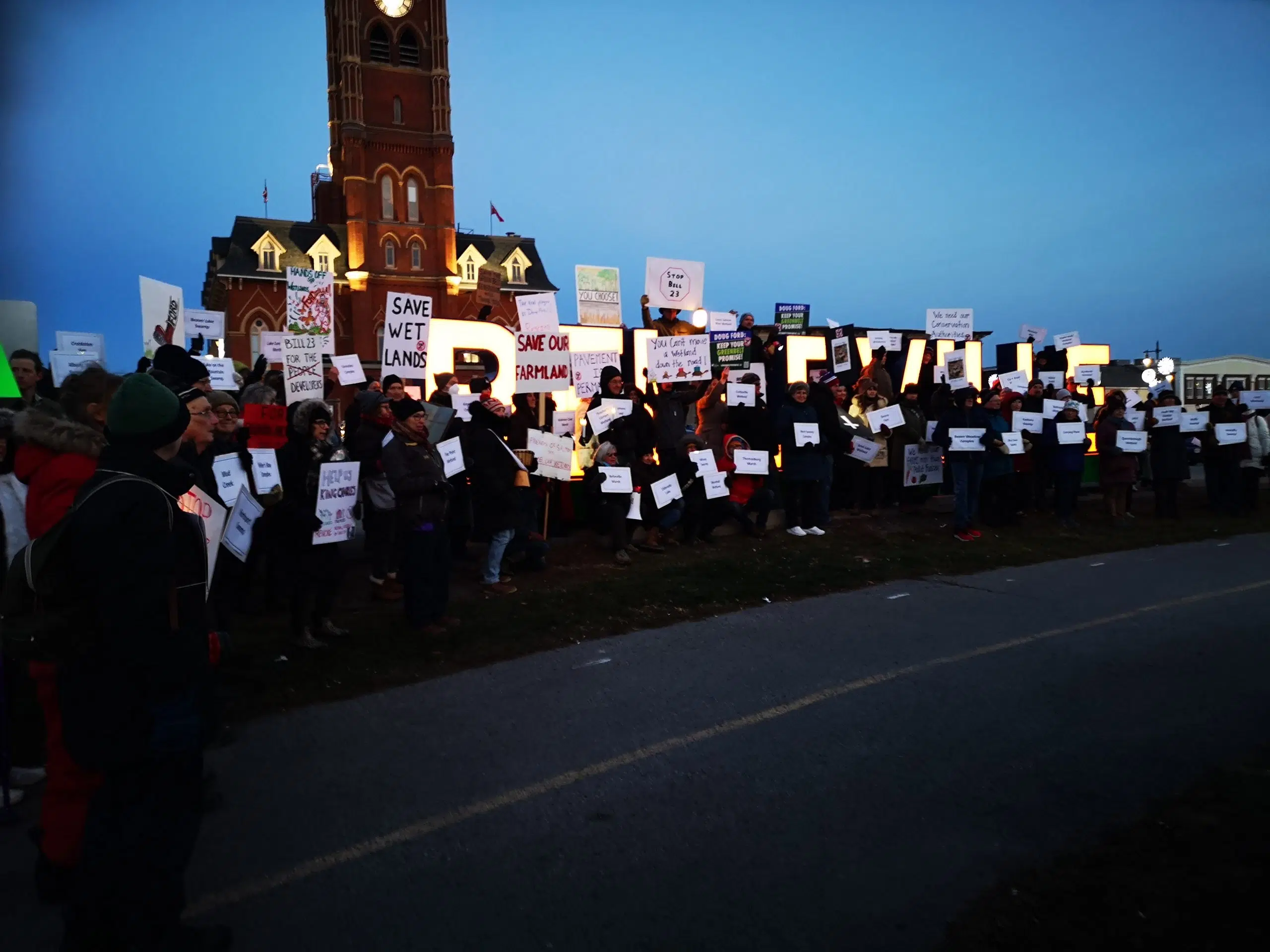 Protesters mourn death of local wetlands