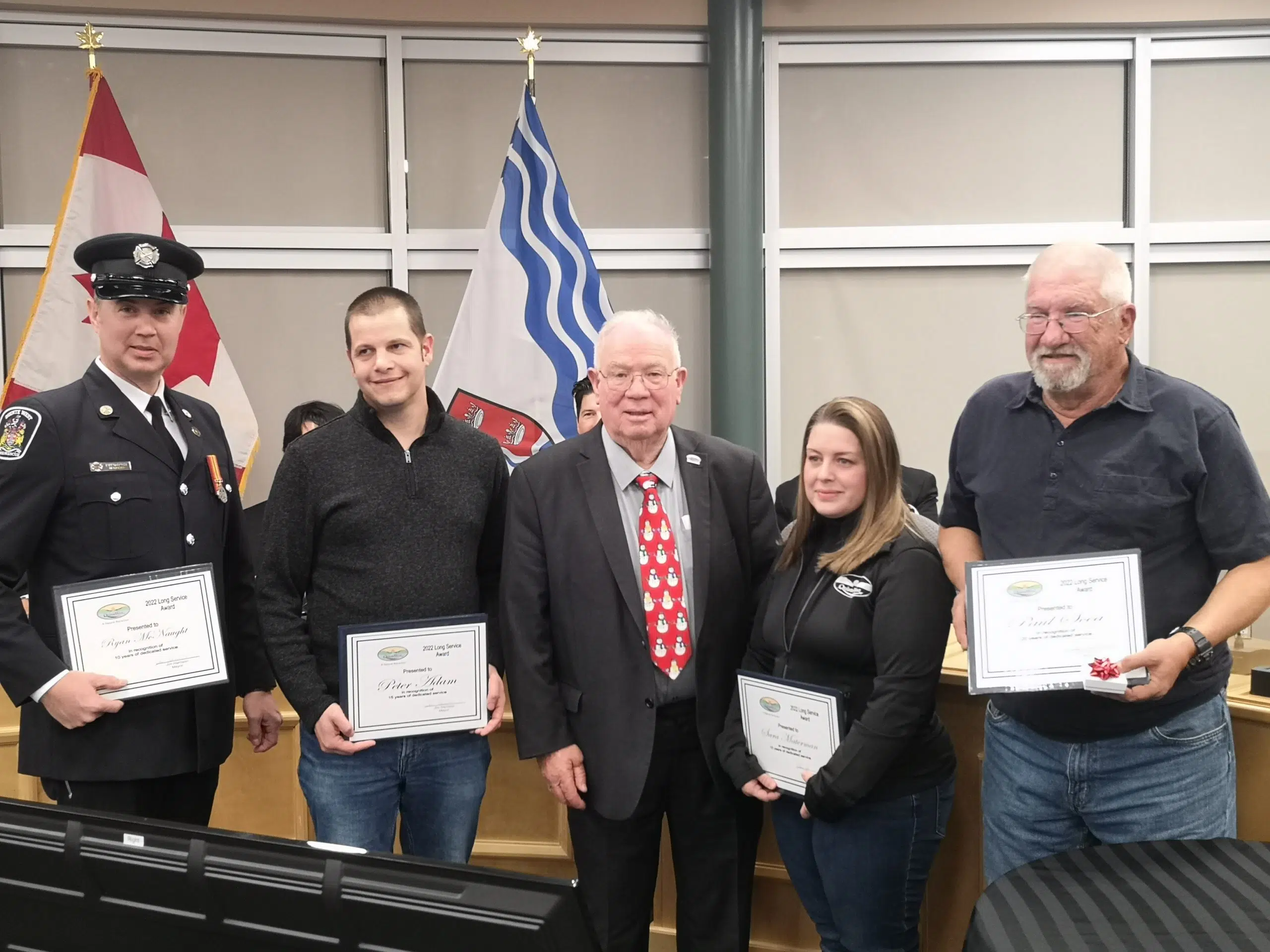 Quinte West council awards long service.