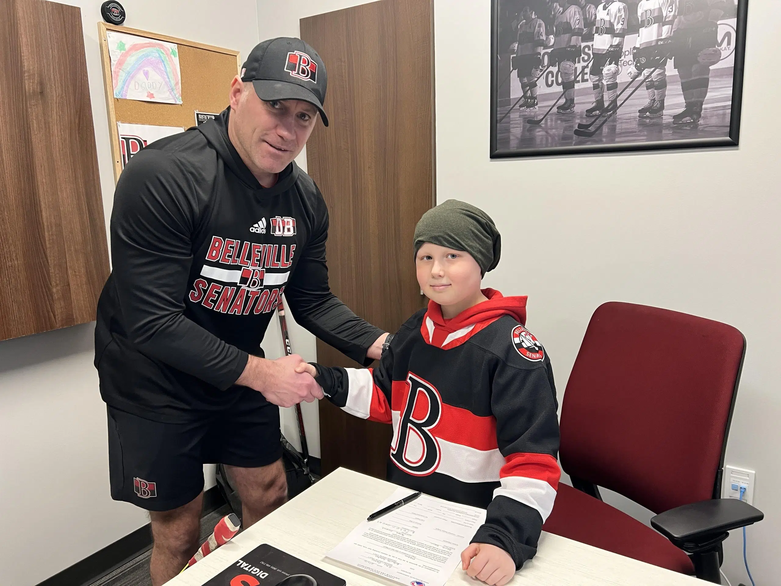 8-year-old Centre Hastings boy signs one-day contract with Belleville Senators