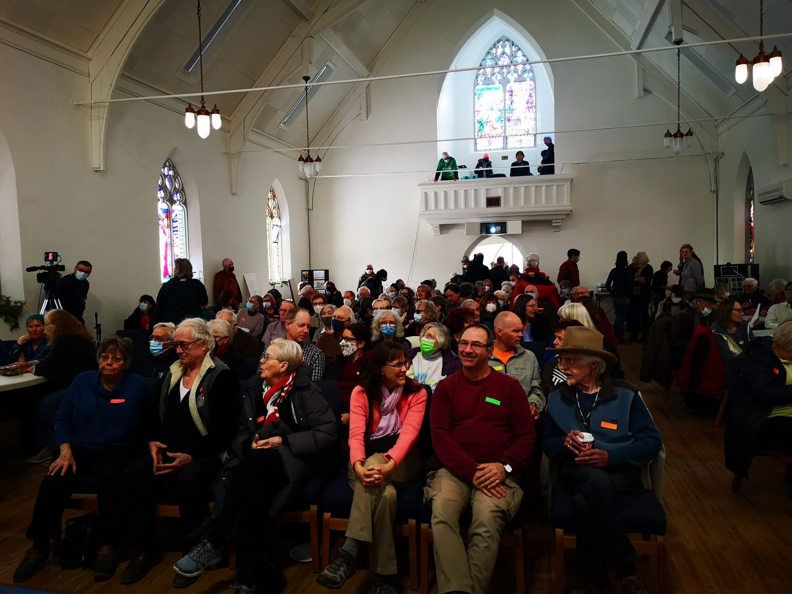 Green Party Leader packs local church for town hall meeting