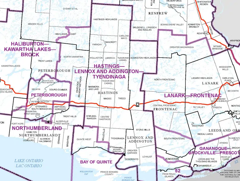 Changes to federal riding boundaries