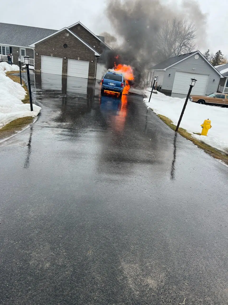 Van fire in Quinte West