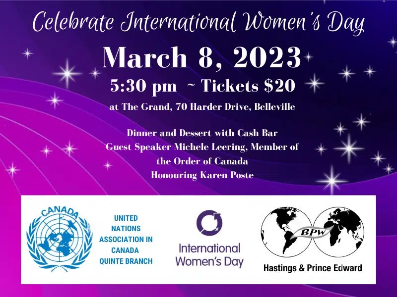 Order of Canada recipient to speak at International Women's Day dinner