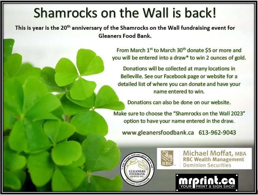 Help those in need with a shamrock on the wall