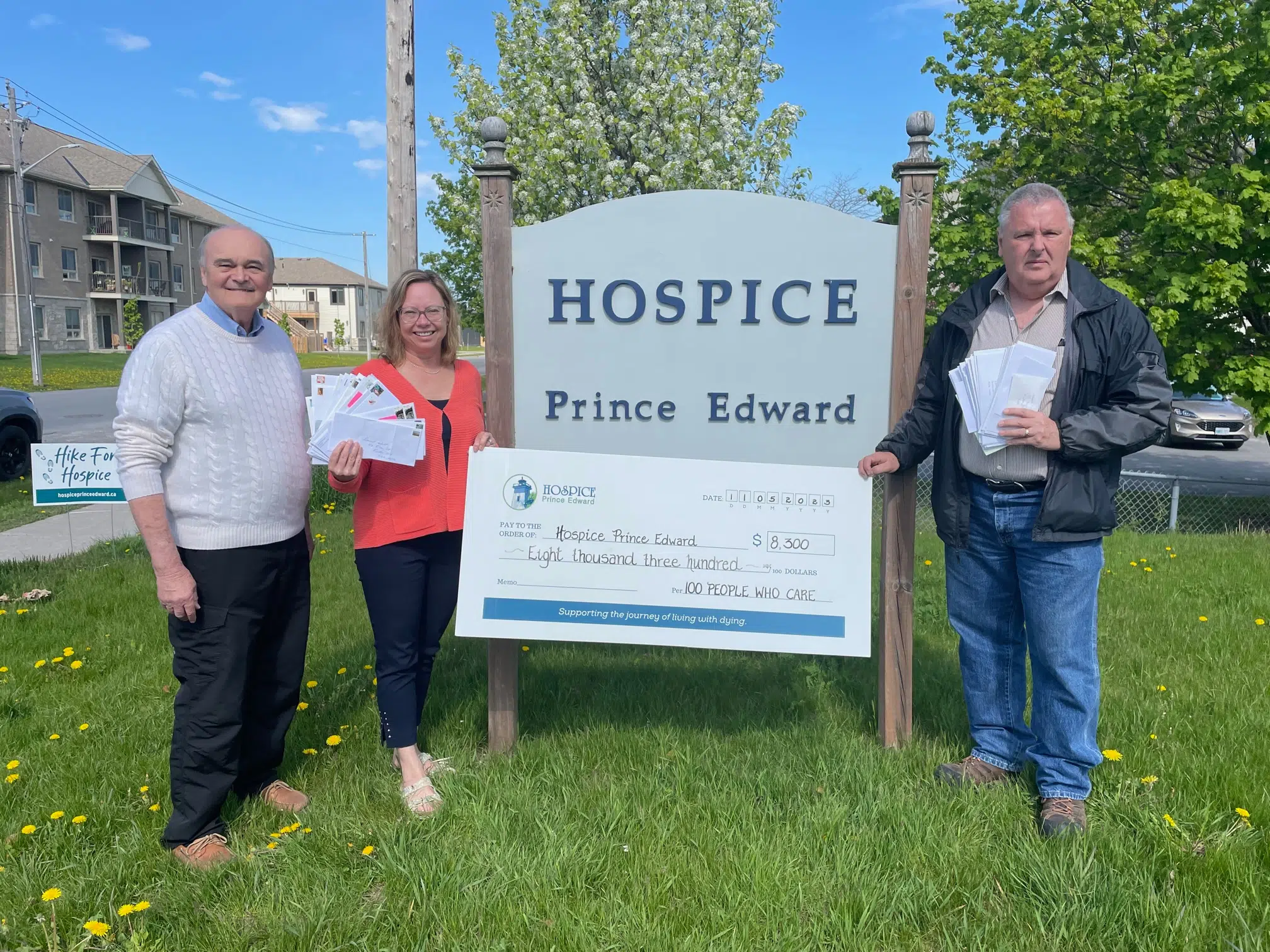 100 People Who Care Prince Edward donates to Hospice Prince Edward