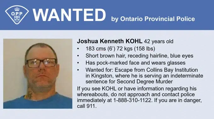 Dangerous escapee from Kingston prison wanted