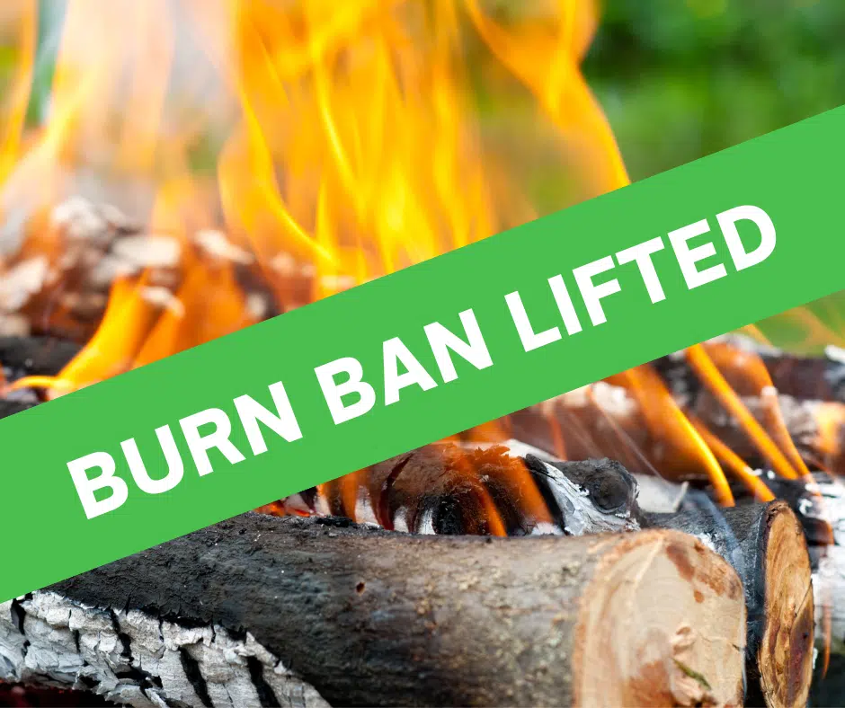 Burn ban over