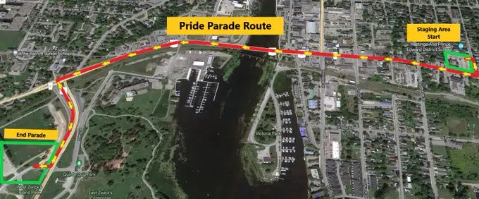 Weekend parade routes