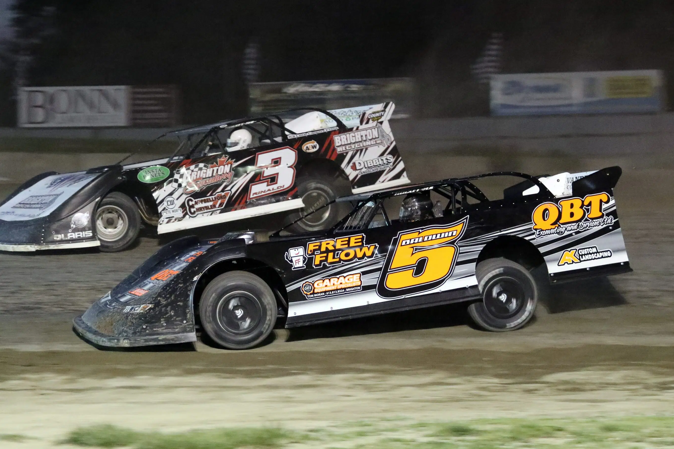 Drivers fight the wind and each other at Brighton Speedway