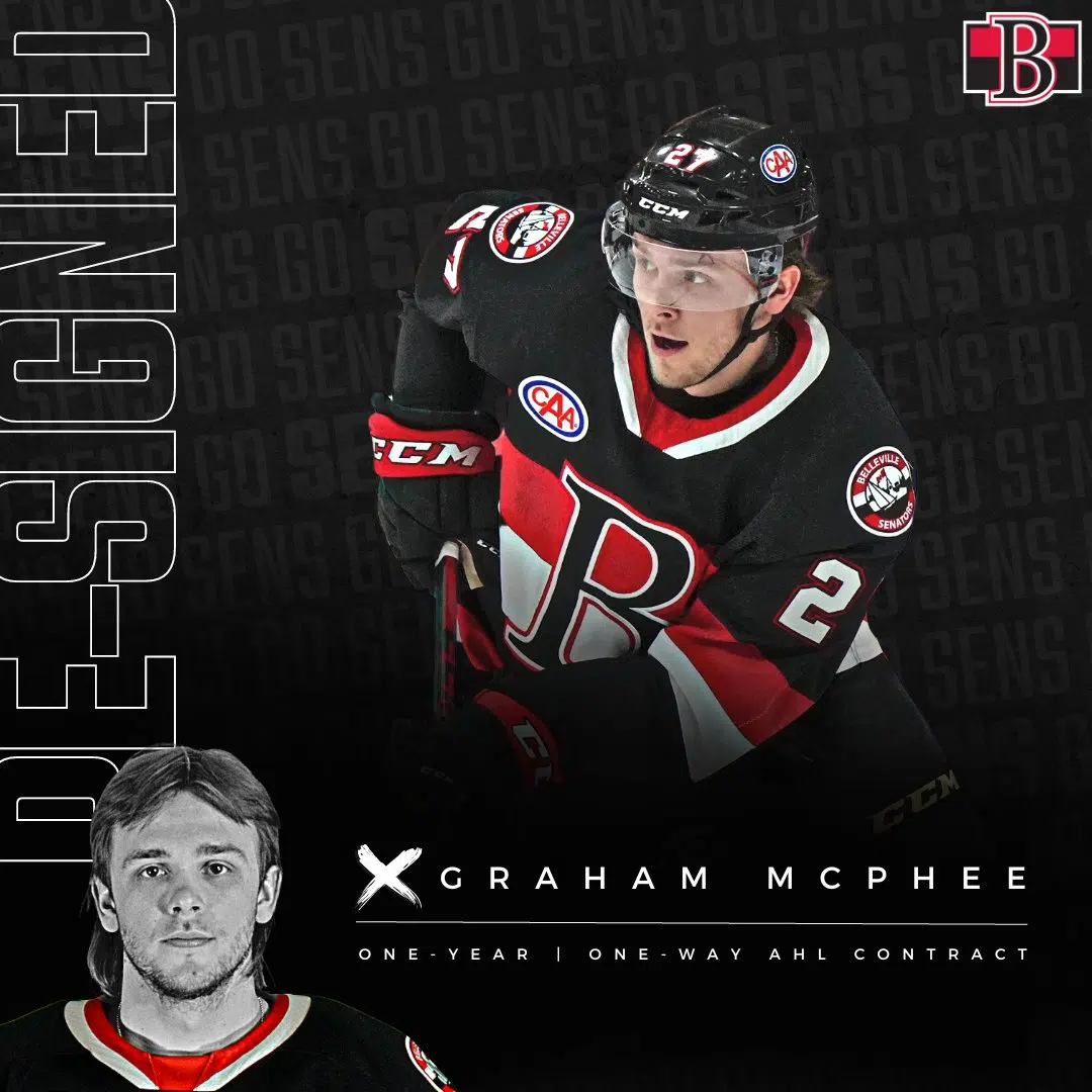 McPhee signs one year extension with the Belleville Senators