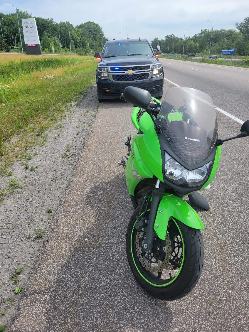 Motorcyclist charged following pursuit