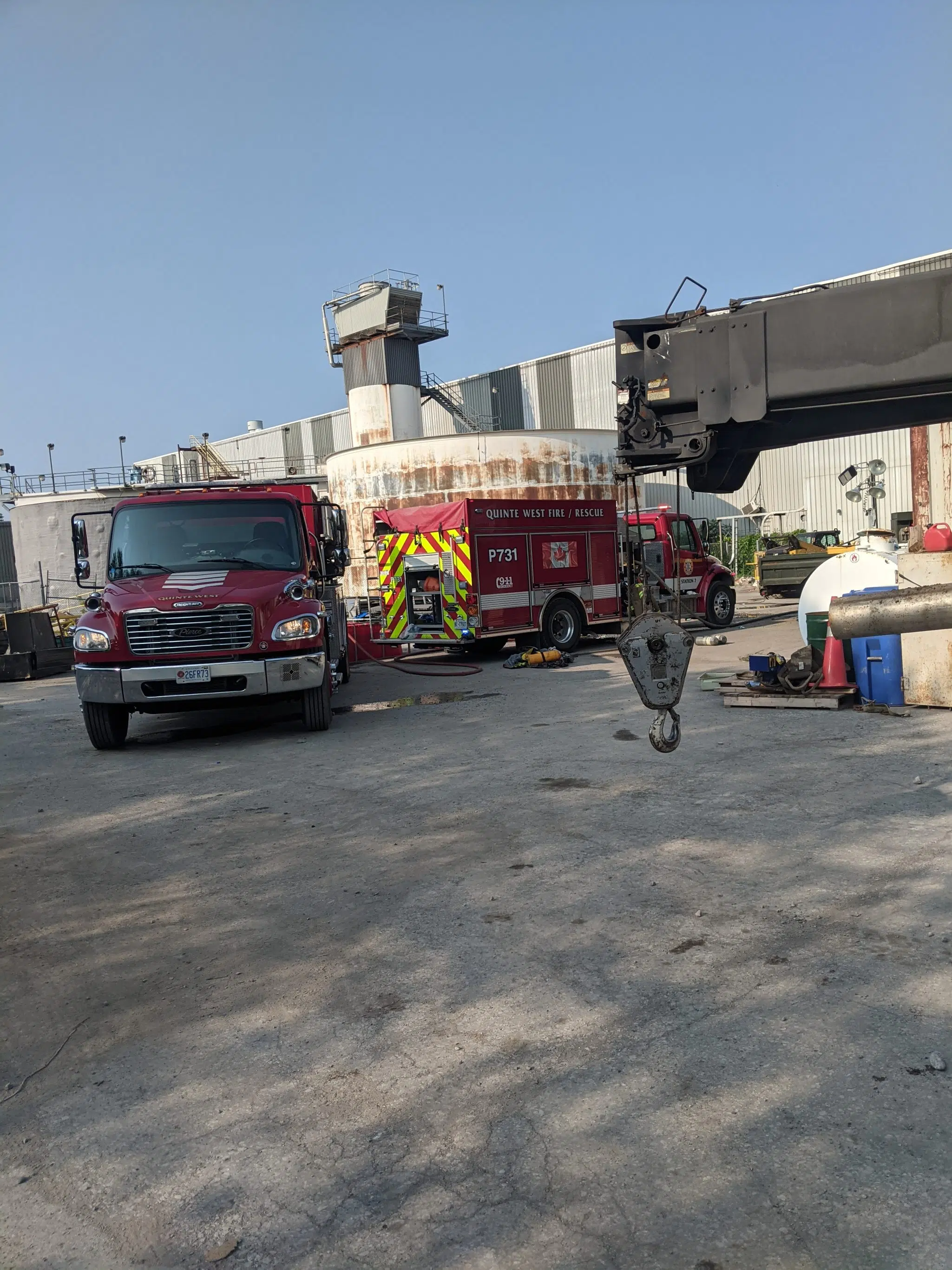 Fire at Quinte West Factory