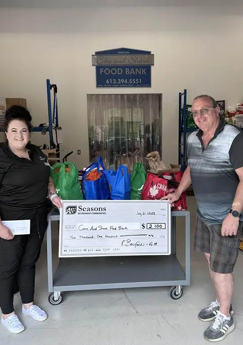 Season Dufferin Centre supports Trenton Care and Share Food Bank