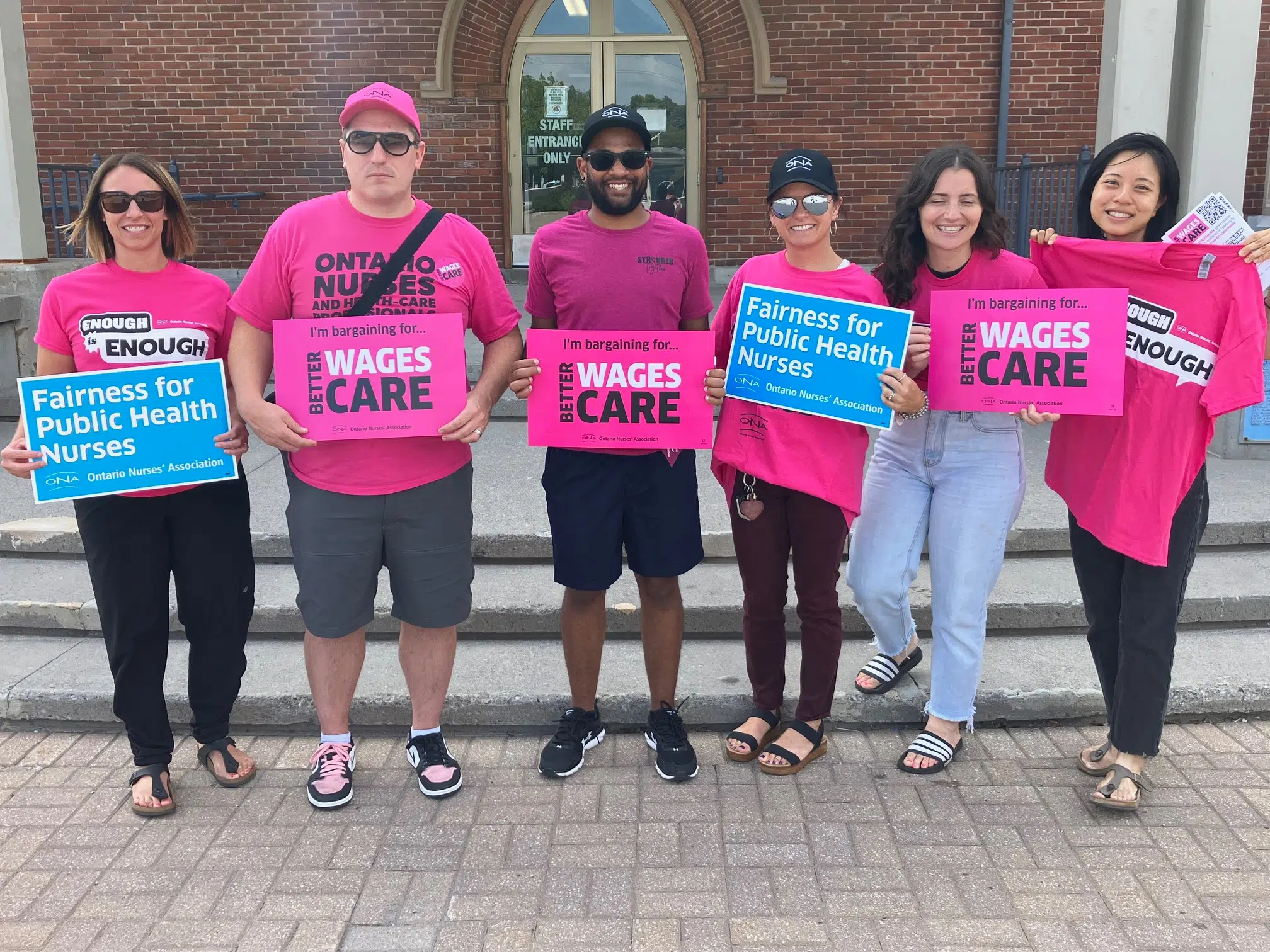 Public Health nurses protest goes outside Belleville City Hall