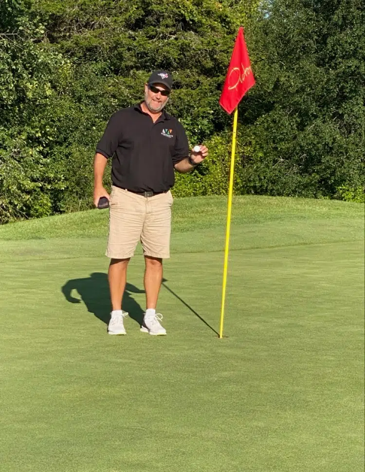 Jim Philip scores an "ace" at Picton Golf Course