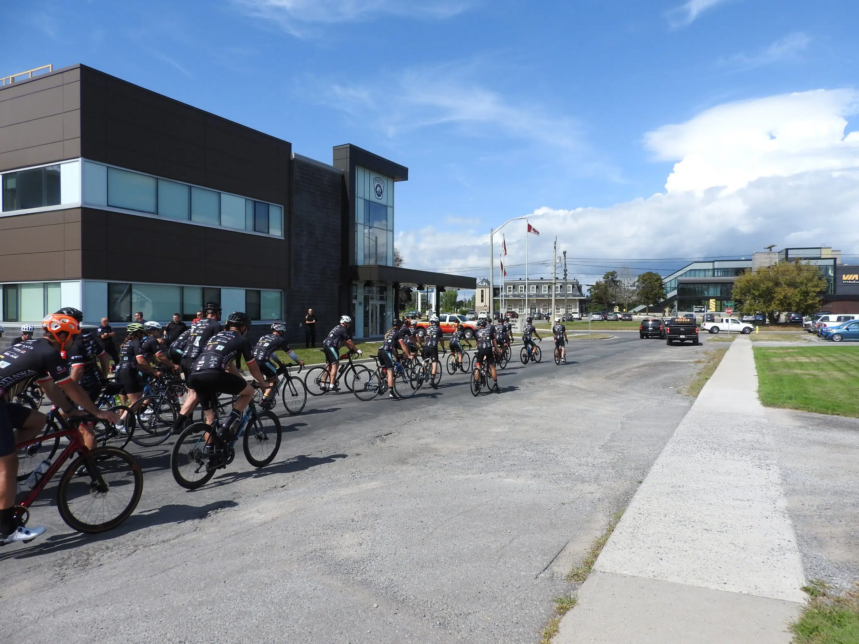 Firefighter cycle ride makes a stop in Belleville