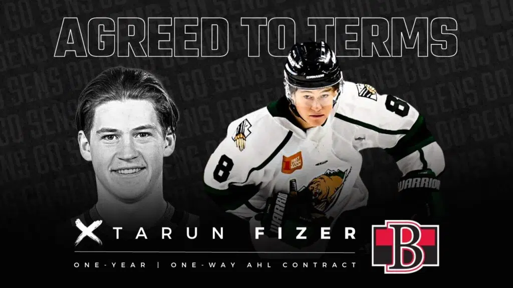 Belleville Senators sign Fizer