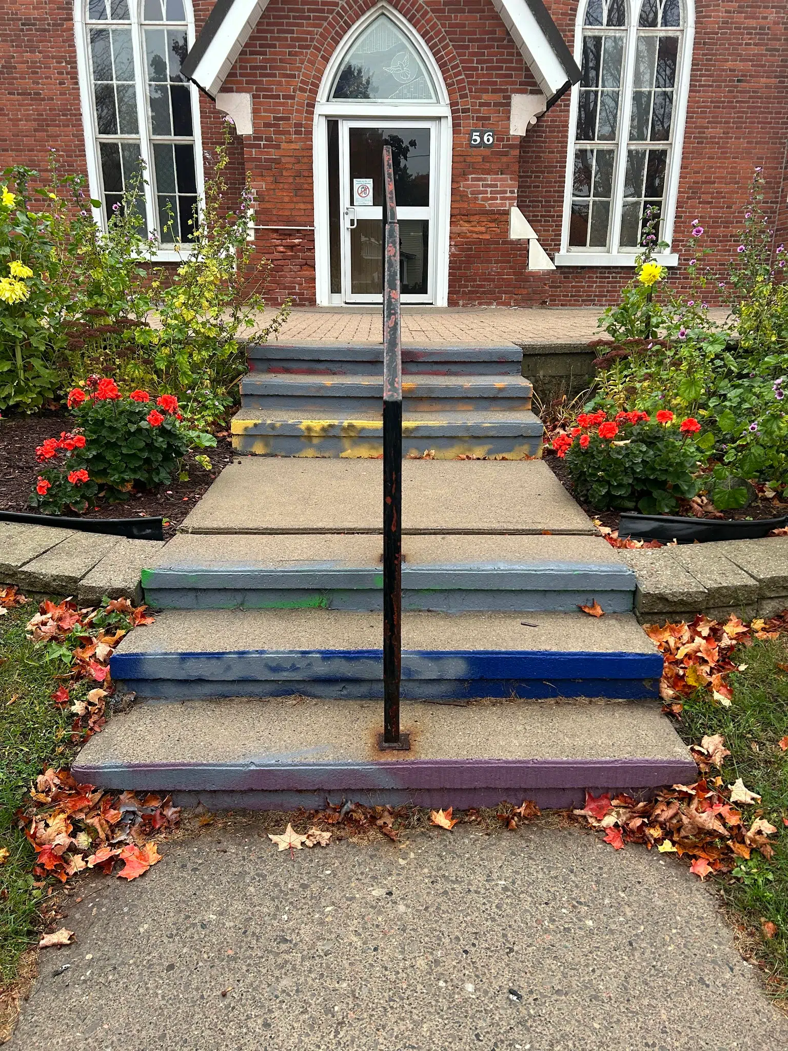 Rainbow steps at church in Brighton vandalized