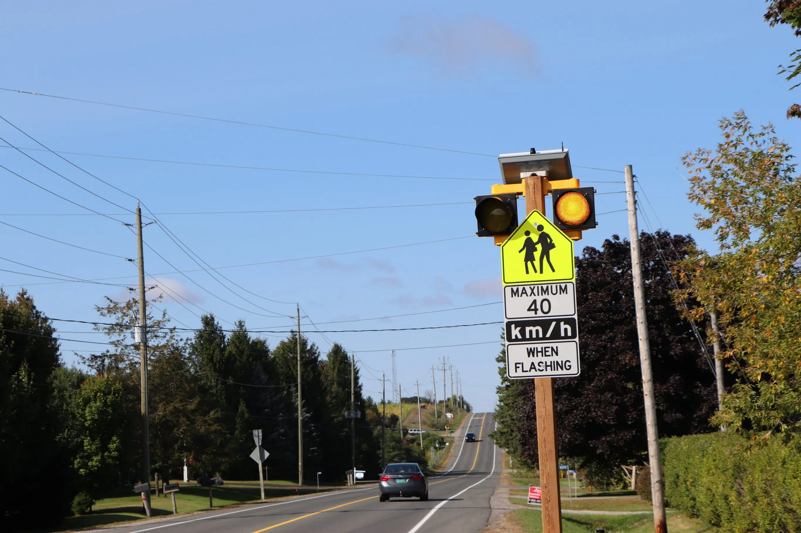 Northumberland County installing traffic-calming flashing signals to enhance school zone safety