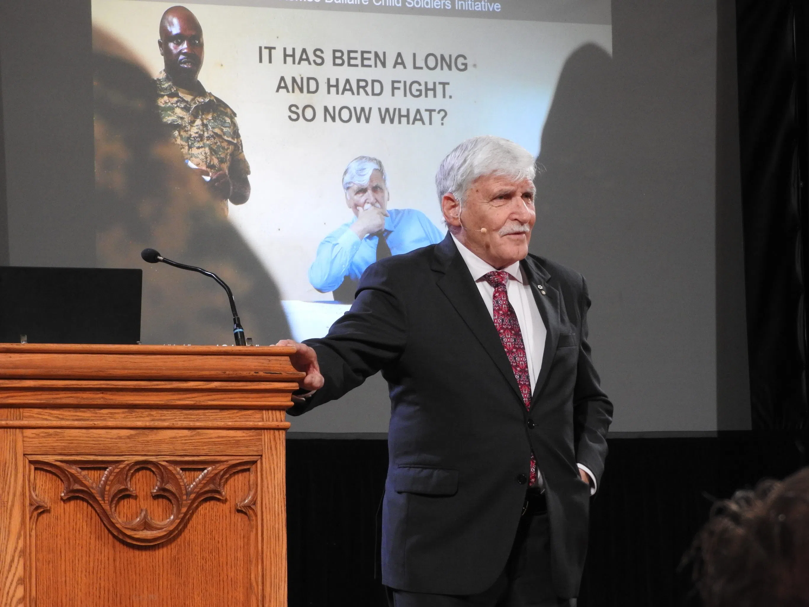 Former Lieutenant-General speaks at Albert College