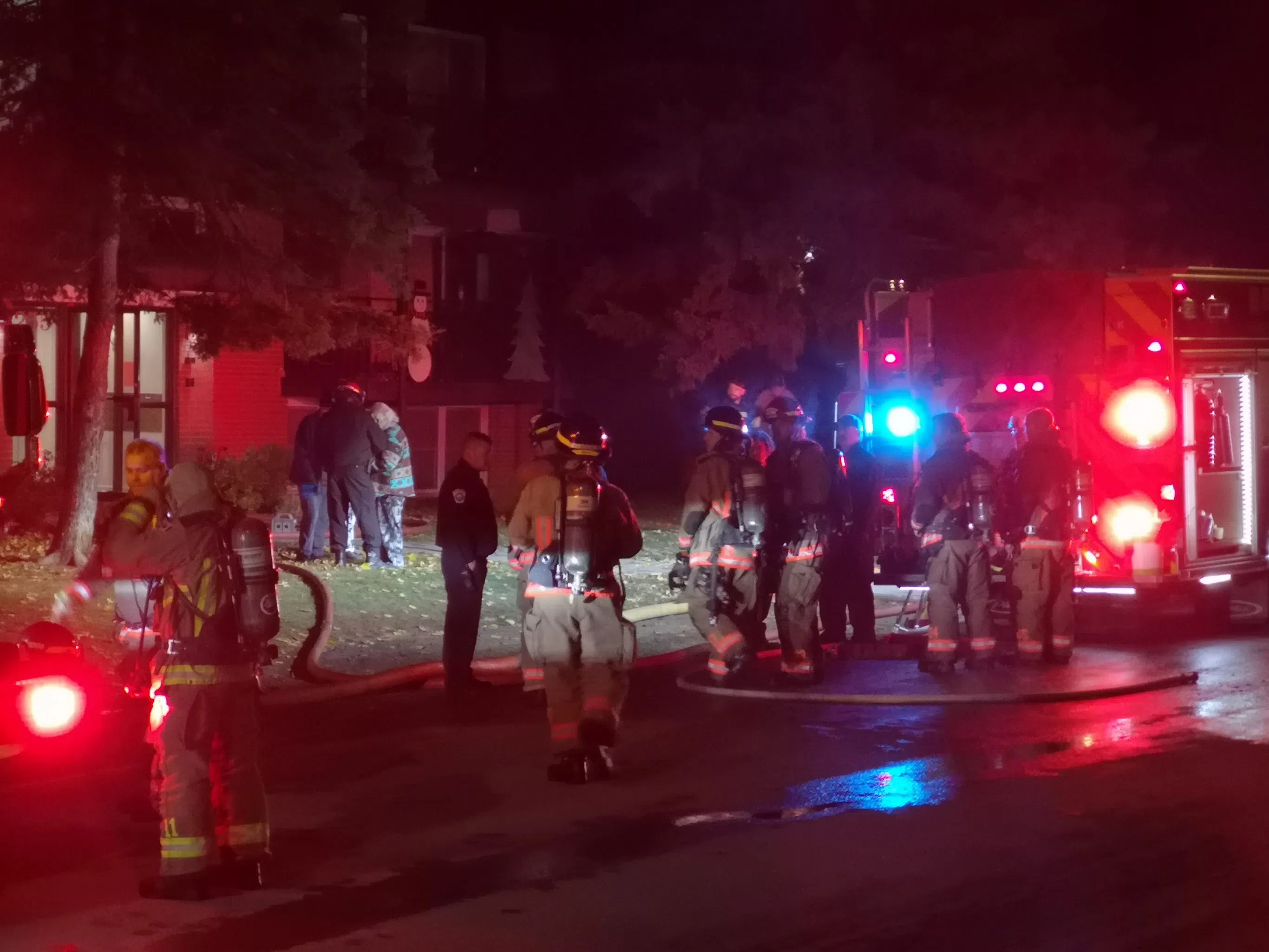 Fire at  Belleville apartment building