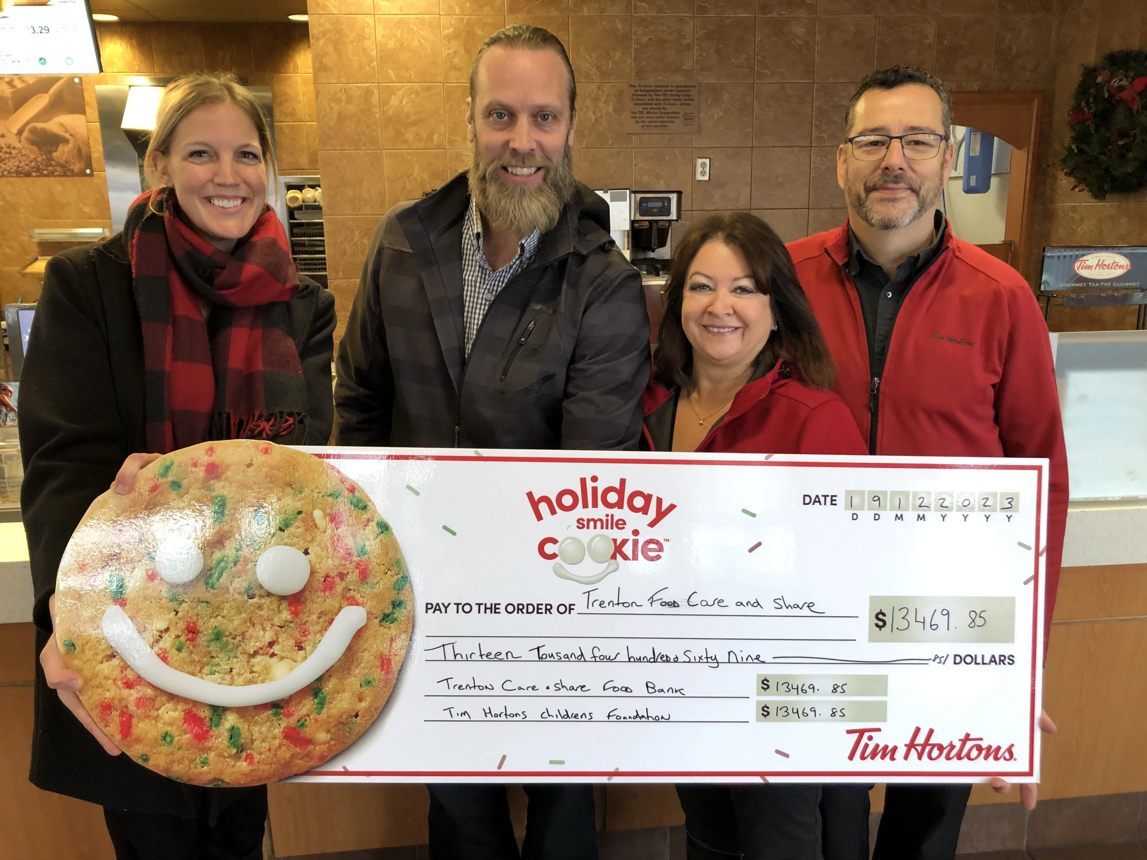 Trenton Timmies Caring and Sharing this Christmas Season