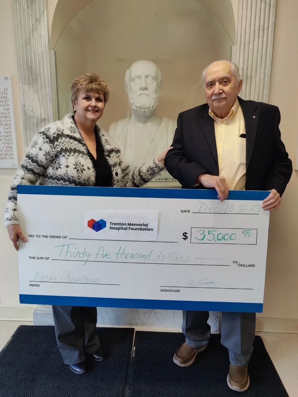 Local resident makes donation to TMHF